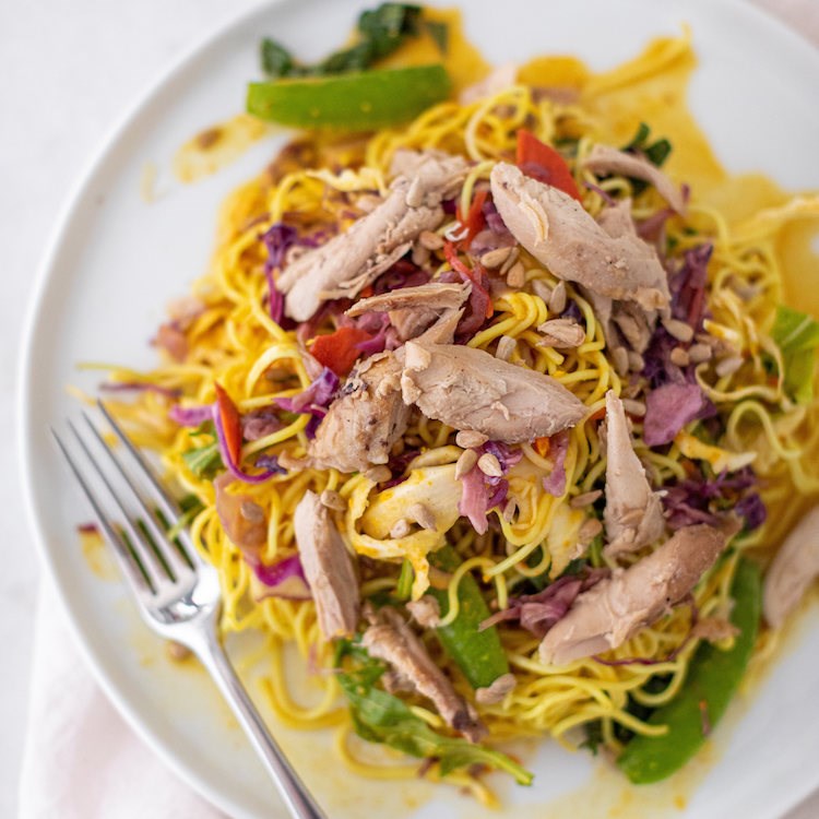 Picture of coconut curry noodle bowl